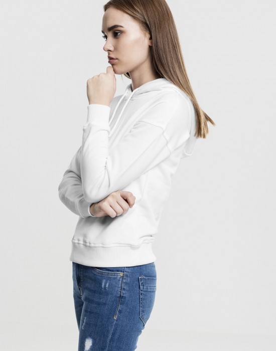 Дамски суичър в бяло Urban Classics Ladies Hoody, Жени - Lit.bg Дамски суичър в бяло Urban Classics Ladies Hoody, Жени - Lit.bg