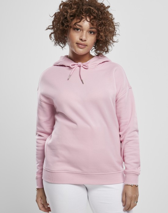 Дамски суичър в момичешко розово Urban Classics Ladies Hoody, Жени - Lit.bg