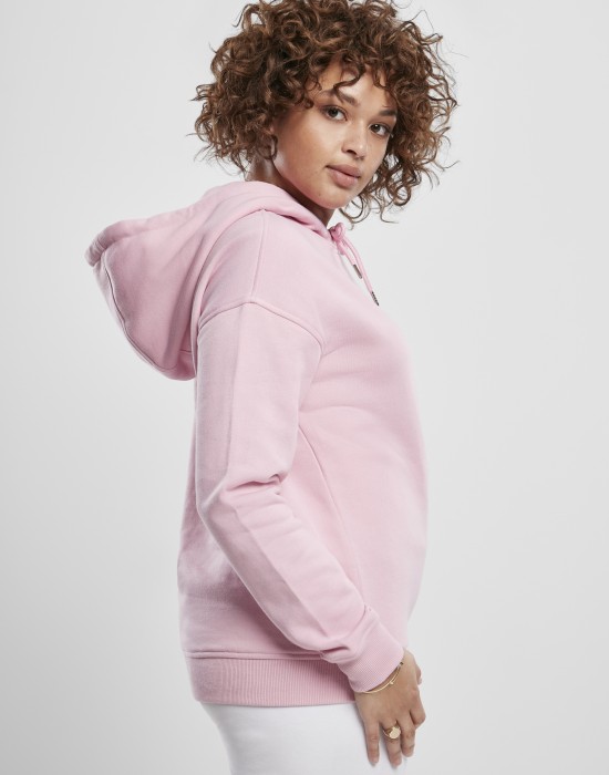 Дамски суичър в момичешко розово Urban Classics Ladies Hoody, Жени - Lit.bg