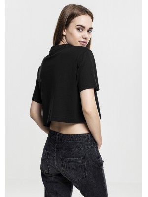 Дамска къса и широка тениска в черно Oversized Urban Classics
