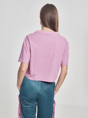Дамска къса и широка тениска в розово Oversized Urban Classics coolpink
