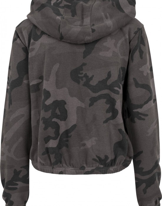 Дамски суичър в тъмносив камуфлаж Urban Classics Ladies Camo Cropped Hoody, Жени - Lit.bg Дамски суичър в тъмносив камуфлаж Urban Classics Ladies Camo Cropped Hoody, Жени - Lit.bg