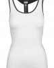 Дамски потник в бял цвят Urban Classics Ladies Sports Top wht/blk, Жени - Lit.bg