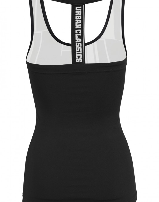 Дамски потник в черно и бяло Urban Classics Ladies Graphic Sports Top black/white, Жени - Lit.bg