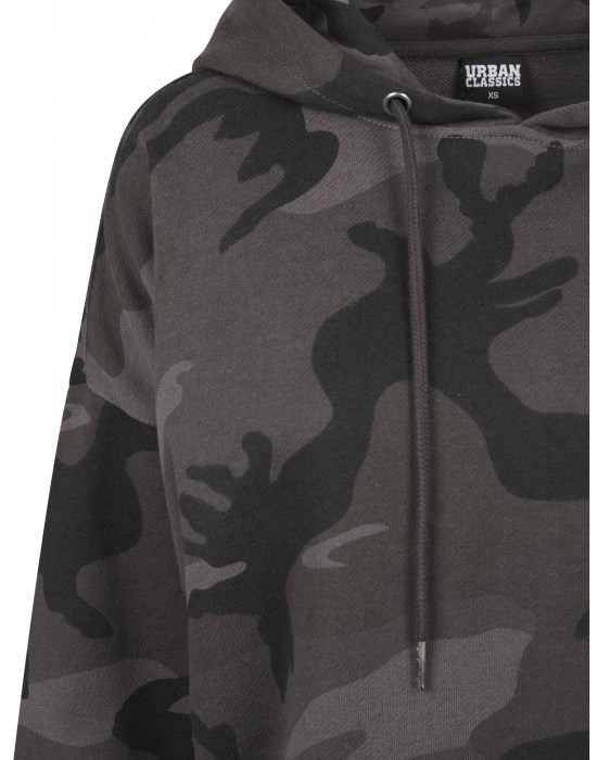 Дамски суичър в тъмносив камуфлаж Urban Classics Ladies Oversized Camo Hoody, Жени - Lit.bg