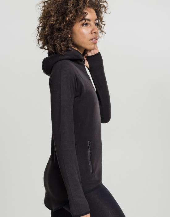 Дамски суичър в черно Urban Classics Ladies Polar Fleece Zip Hoody, Жени - Lit.bg Дамски суичър в черно Urban Classics Ladies Polar Fleece Zip Hoody, Жени - Lit.bg