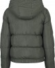 Дамско яке Urban Classics Hooded Puffer в цвят маслина, Жени - Lit.bg