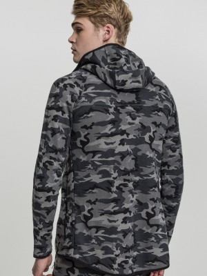 Мъжки суичър с цип Urban Classics wood camo