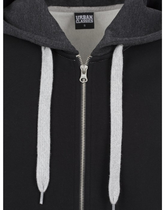 Мъжки суичър с цип в три цвята Urban Classics black/grey/charcoal, Мъже - Lit.bg Мъжки суичър с цип в три цвята Urban Classics black/grey/charcoal, Мъже - Lit.bg