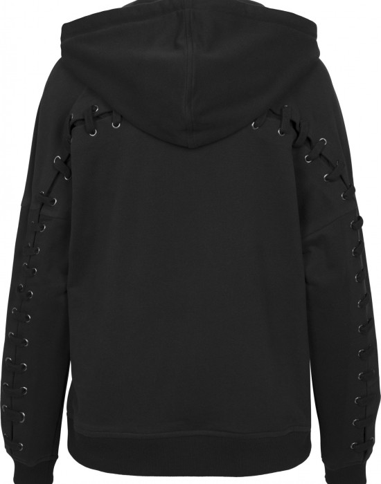 Дамски суичър в черно Urban Classics Ladies Laced-Up Hoody, Жени - Lit.bg Дамски суичър в черно Urban Classics Ladies Laced-Up Hoody, Жени - Lit.bg
