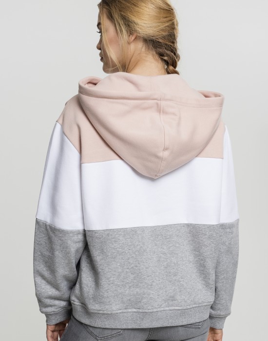 Дамски трицветен суичър Urban Classics light rose/white/grey, Жени - Lit.bg Дамски трицветен суичър Urban Classics light rose/white/grey, Жени - Lit.bg