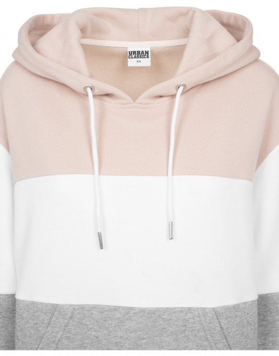 Дамски трицветен суичър Urban Classics light rose/white/grey, Жени - Lit.bg Дамски трицветен суичър Urban Classics light rose/white/grey, Жени - Lit.bg