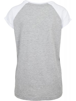 Дамска тениска с реглан ръкави в сиво и бяло Urban Classics Ladies Contrast Raglan Tee grey/white 