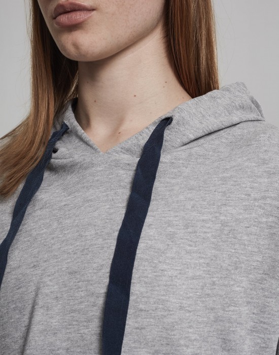 Дамски суичър в сиво Urban Classics Ladies Taped Short Sleeve Hoody, Жени - Lit.bg Дамски суичър в сиво Urban Classics Ladies Taped Short Sleeve Hoody, Жени - Lit.bg