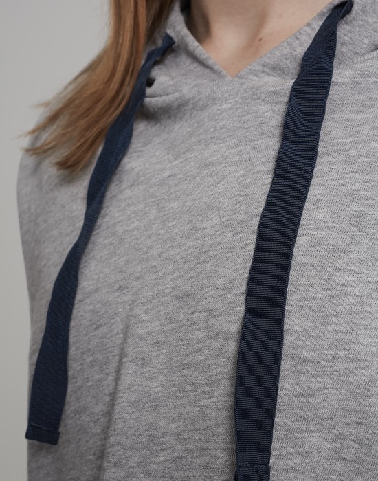Дамски суичър в сиво Urban Classics Ladies Taped Short Sleeve Hoody, Жени - Lit.bg Дамски суичър в сиво Urban Classics Ladies Taped Short Sleeve Hoody, Жени - Lit.bg