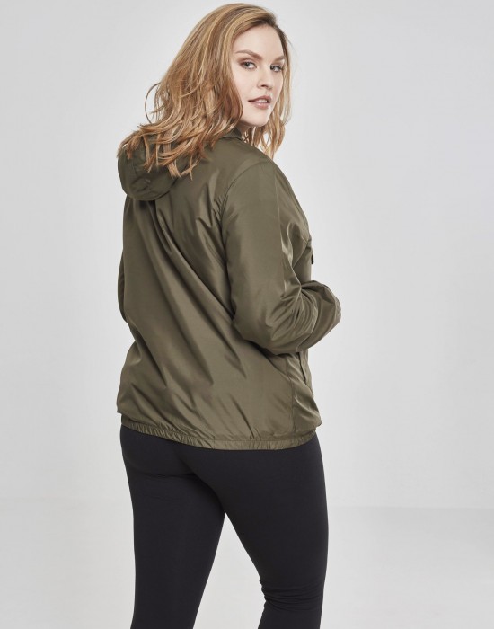 Дамско яке в цвят маслина от Urban Classics Ladies Basic Pull Over, Жени - Lit.bg