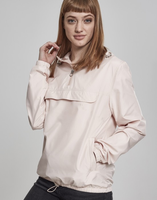 Дамско яке в светлорозово от Urban Classics Ladies Basic Pull Over, Жени - Lit.bg