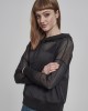 Дамски суичър в черно Urban Classics Ladies Mesh Hoody, Жени - Lit.bg
