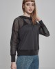 Дамски суичър в черно Urban Classics Ladies Mesh Hoody, Жени - Lit.bg