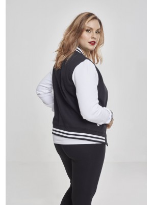 Дамско яке в черно и бяло от Urban Classics Ladies 2-tone College Sweatjacket 