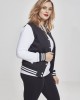 Дамско яке в черно и бяло от Urban Classics Ladies 2-tone College Sweatjacket, Жени - Lit.bg