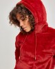 Дамски плюшен суичър Urban Classics burgundy, Жени - Lit.bg