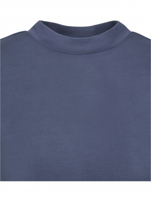 Дамска къса тениска в син цвят Urban Classics Ladies Modal Short Tee vintageblue 