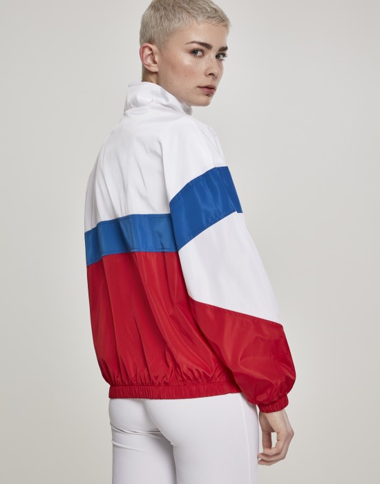 Дамско спортно горнище Urban Classics white/firered/brightblue, Жени - Lit.bg