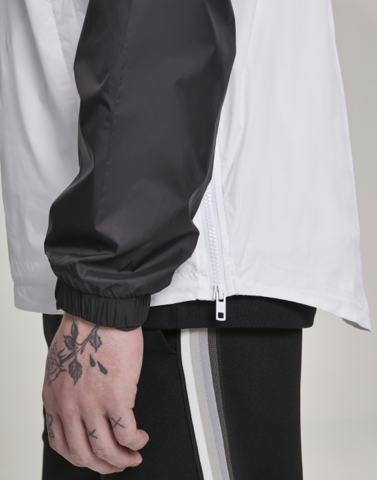 Мъжко яке ветровка Urban Classics blk/wht, Мъже - Lit.bg Мъжко яке ветровка Urban Classics blk/wht, Мъже - Lit.bg