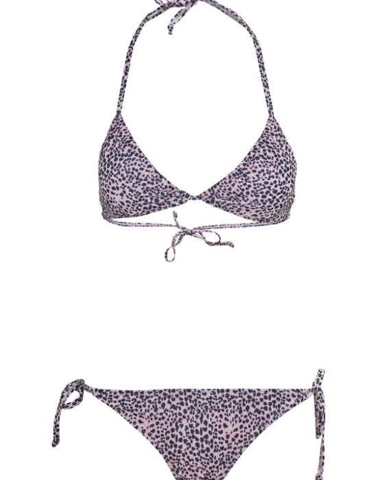 Бански костюм от две части Urban Classics Ladies Animal Bikini pinkleo, Жени - Lit.bg