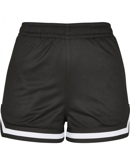 Дамски мрежести BIG SIZE къси панталони в черен цвят Urban Classics Ladies Stripes Mesh Hot Pants, Жени - Lit.bg