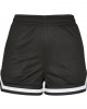 Дамски мрежести BIG SIZE къси панталони в черен цвят Urban Classics Ladies Stripes Mesh Hot Pants, Жени - Lit.bg