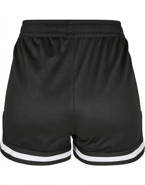 Дамски мрежести BIG SIZE къси панталони в черен цвят Urban Classics Ladies Stripes Mesh Hot Pants, Жени - Lit.bg