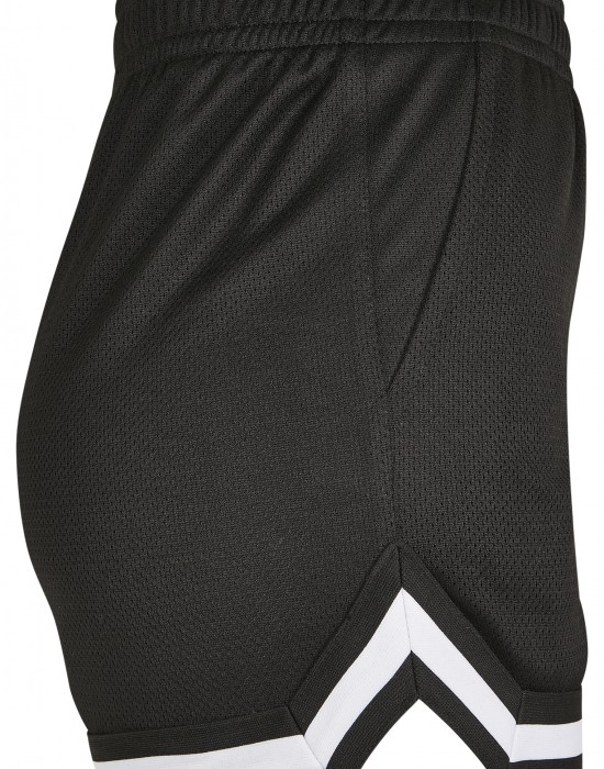 Дамски мрежести BIG SIZE къси панталони в черен цвят Urban Classics Ladies Stripes Mesh Hot Pants, Жени - Lit.bg