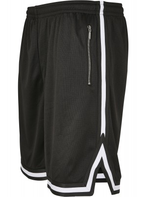 Мъжки къси панталони в черно Urban Classics Premium Stripes Mesh Shorts