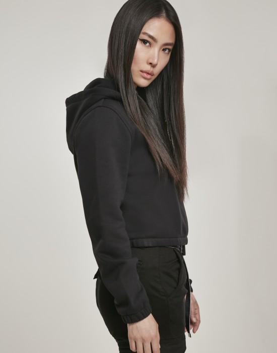 Дамски суичър в черно Urban Classics Ladies Contrast Drawstring Hoody, Жени - Lit.bg
