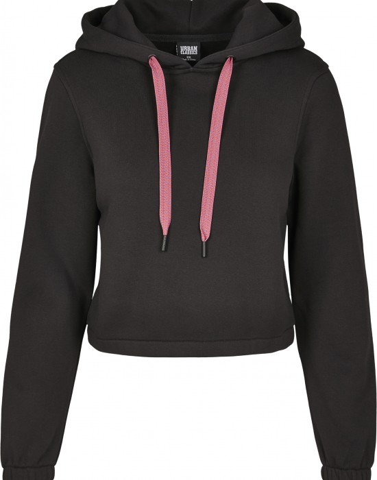 Дамски суичър в черно Urban Classics Ladies Contrast Drawstring Hoody, Жени - Lit.bg