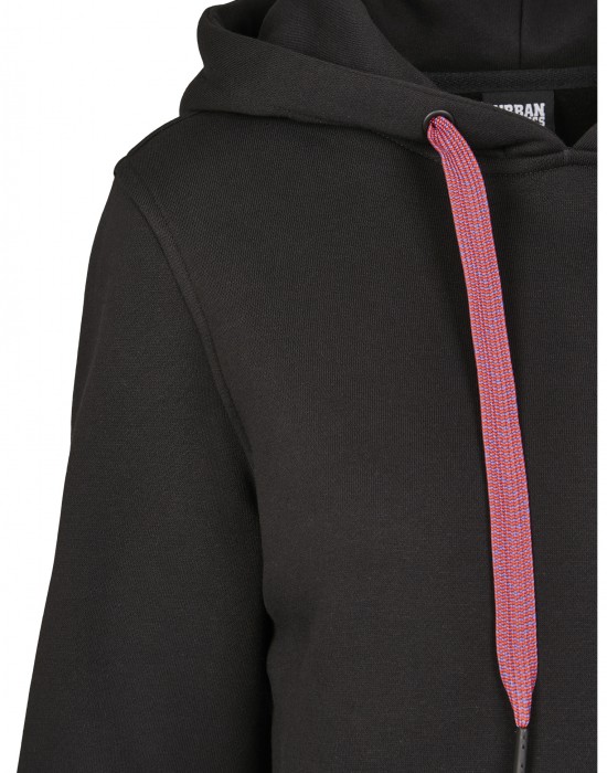 Дамски суичър в черно Urban Classics Ladies Contrast Drawstring Hoody, Жени - Lit.bg
