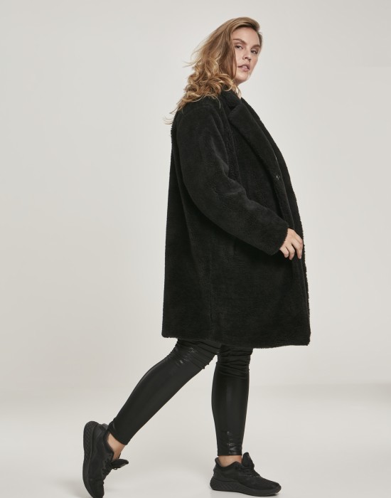 Дамско палто в черно от Urban Classics Ladies Oversized Sherpa Coat, Жени - Lit.bg Дамско палто в черно от Urban Classics Ladies Oversized Sherpa Coat, Жени - Lit.bg