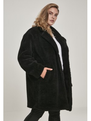 Дамско палто в черно от Urban Classics Ladies Oversized Sherpa Coat