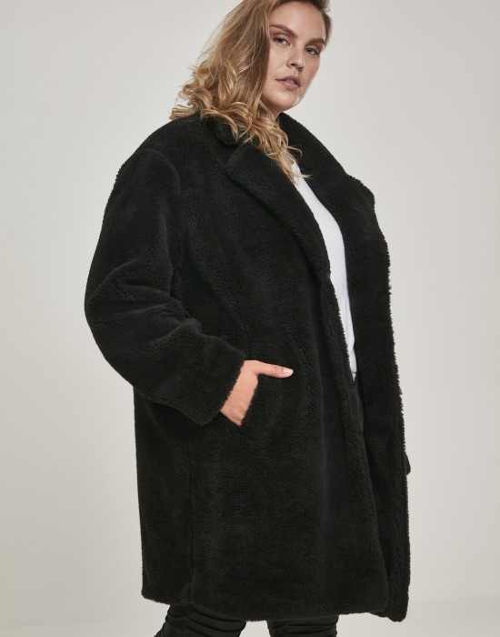 Дамско палто в черно от Urban Classics Ladies Oversized Sherpa Coat, Жени - Lit.bg Дамско палто в черно от Urban Classics Ladies Oversized Sherpa Coat, Жени - Lit.bg