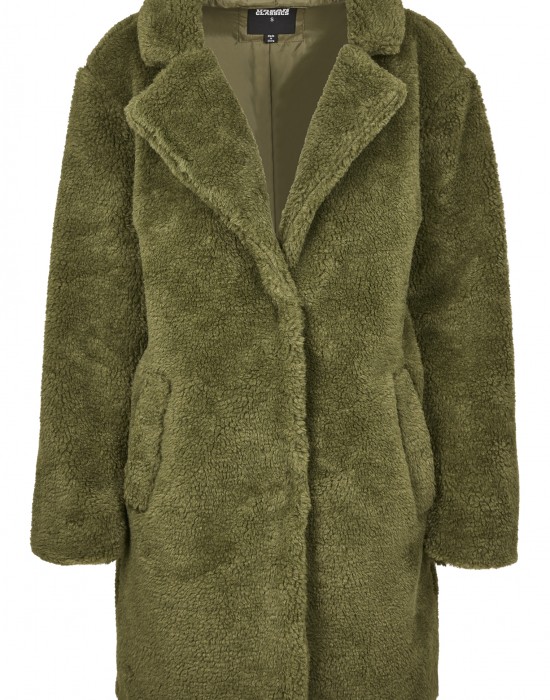 Дамско палто в цвят маслина Urban Classics Ladies Oversized Sherpa Coat, Жени - Lit.bg