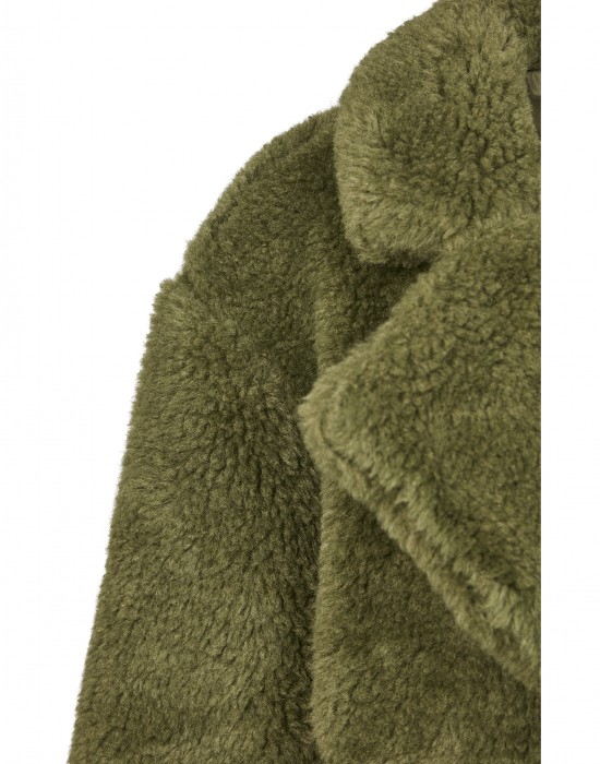 Дамско палто в цвят маслина Urban Classics Ladies Oversized Sherpa Coat, Жени - Lit.bg