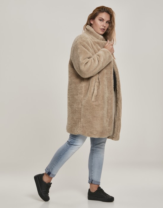 Дамско палто в пясъчен цвят Urban Classics Ladies Oversized Sherpa Coat, Жени - Lit.bg Дамско палто в пясъчен цвят Urban Classics Ladies Oversized Sherpa Coat, Жени - Lit.bg