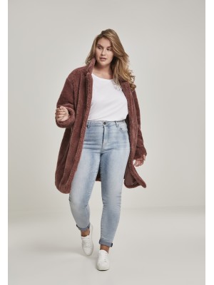 Дамско палто в розово Urban Classics Ladies Oversized Sherpa Coat 