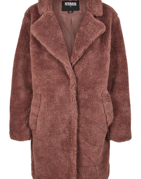 Дамско палто в розово Urban Classics Ladies Oversized Sherpa Coat, Жени - Lit.bg