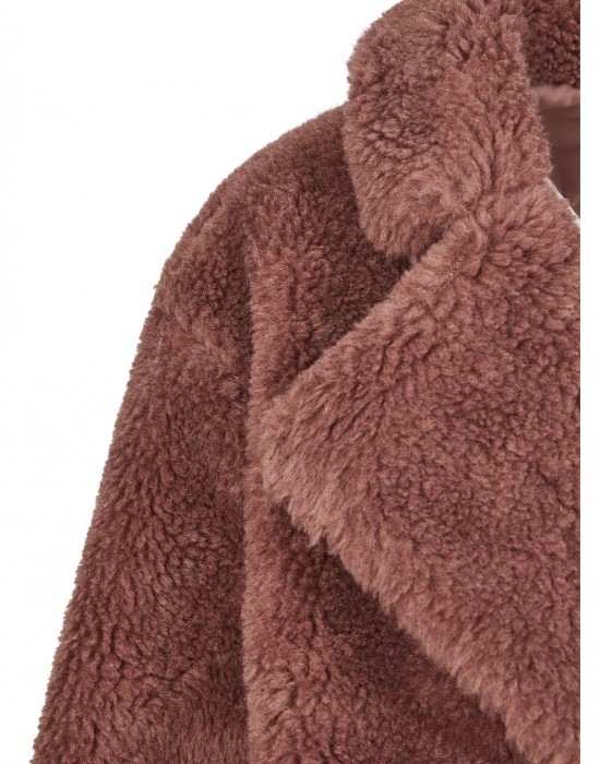 Дамско палто в розово Urban Classics Ladies Oversized Sherpa Coat, Жени - Lit.bg