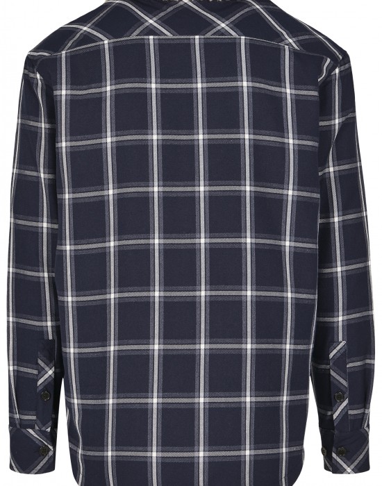 Мъжко тънко яке Urban Classics Sherpa Lined Shirt в тъмносин цвят, Мъже - Lit.bg