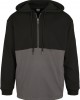 Мъжки суичър в черно и сиво Urban Classics Relaxed Half Zip Hoodie, Мъже - Lit.bg Мъжки суичър в черно и сиво Urban Classics Relaxed Half Zip Hoodie, Мъже - Lit.bg
