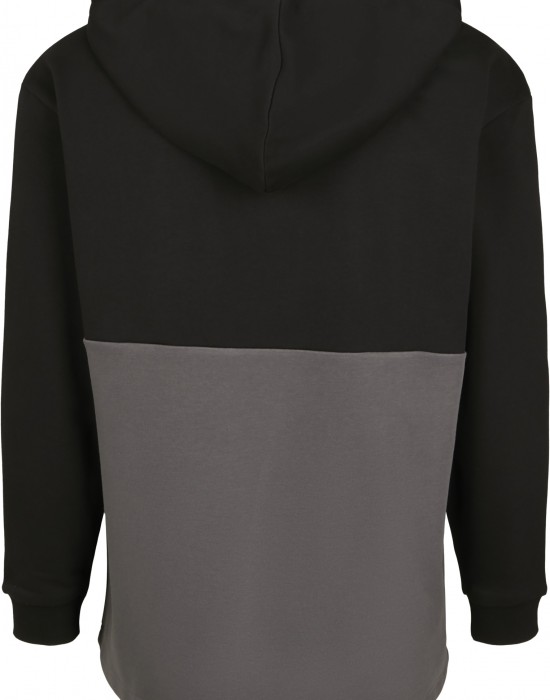 Мъжки суичър в черно и сиво Urban Classics Relaxed Half Zip Hoodie, Мъже - Lit.bg Мъжки суичър в черно и сиво Urban Classics Relaxed Half Zip Hoodie, Мъже - Lit.bg